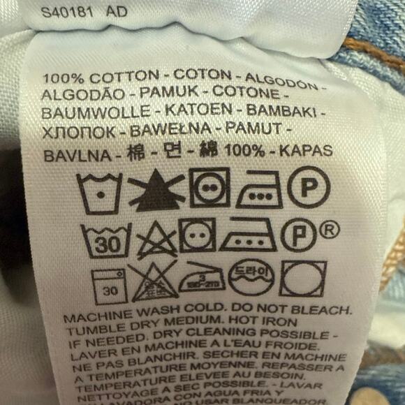 Levi's 501 Women's Blue High Rise Distressed Cut Off Denim Jeans Shorts Size S - Picture 5 of 5